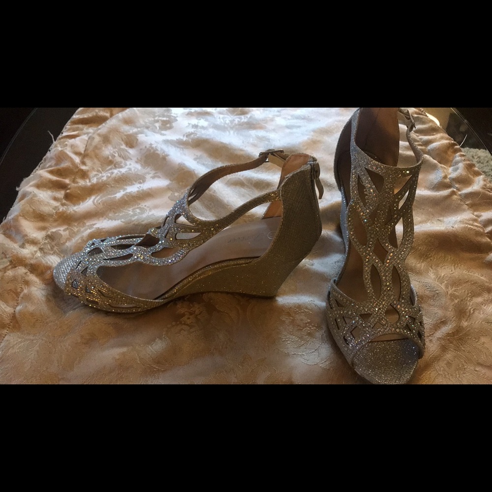 Silver 3” Platform Heels